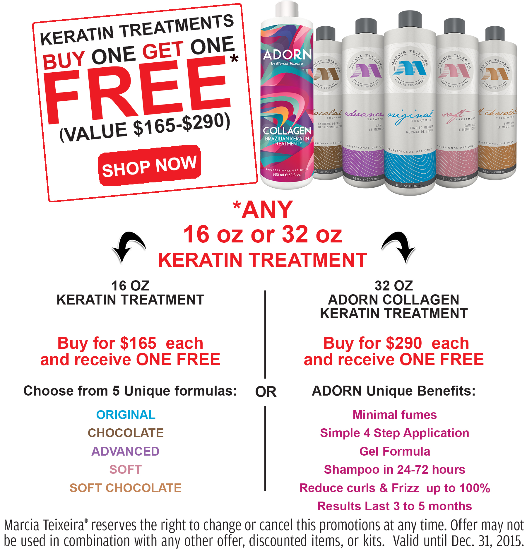 RETAIL Year End Blowout Sale treatments - Brazilian Keratin Hair ...