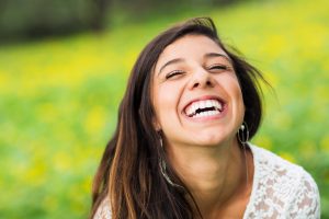 portrait of a beautiful young brunette woman