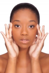 Young beautiful african woman, Isolated over white background